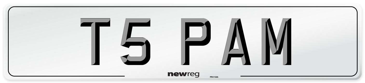 T5 PAM Number Plate from New Reg